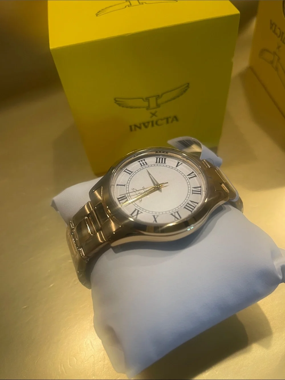 Invicta Men’s Gold-Tone Watch 69884 Silver Dial Roman Numerals Classic